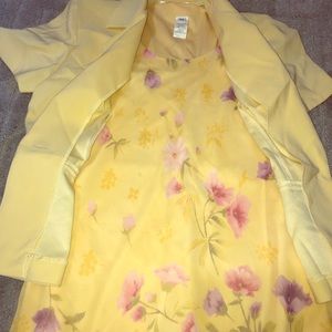 2 piece yellow summer dress